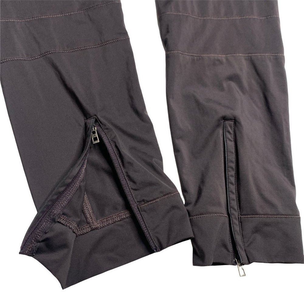 Stella McCartney Adidas Ankle Zip Dark Purple Leggings Workout Athletic Designer - Picture 3 of 12